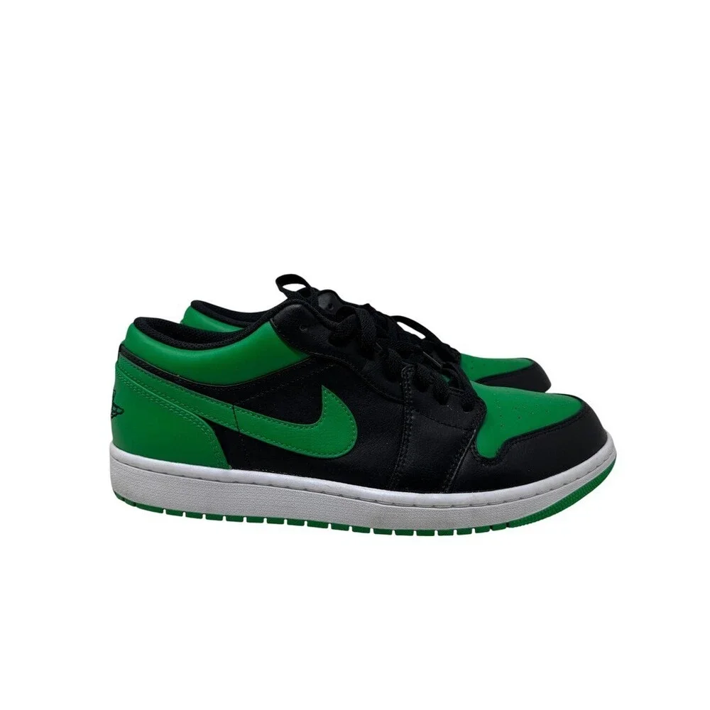 Nike Air Jordan 1 Low Men's Size 11 Lucky Green  Black/Green 553558-065 sneakers